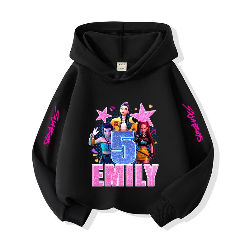 Kpop Halloween Popular Children's Hooded Sweatshirt Christmas Casual Wear Korean Style Children's Comfortable Top Girl Boy Holiday Gift