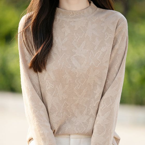 

Трикотажная рубашка Hook Flower Hollow Base для женщин, весна-осень, свободный топ 2XL хаки