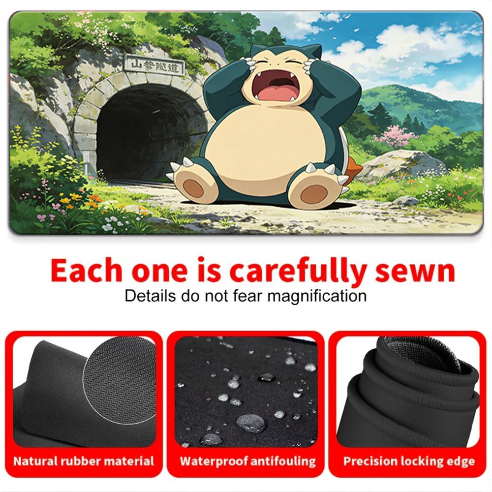 Snorlax Friends Mountain Lake TCG Playmat NonSlip Washable Mat 30x80x0.2cm