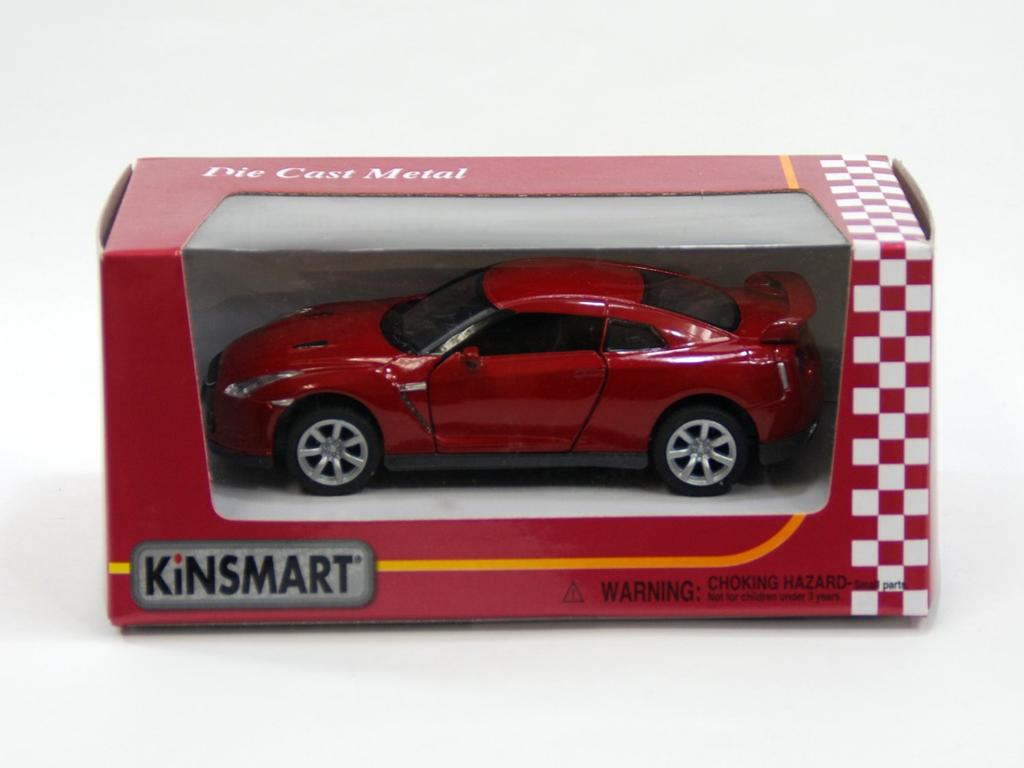 KiNSMART Nissan GTR Wine Red Window Box 136 R-35 200-528