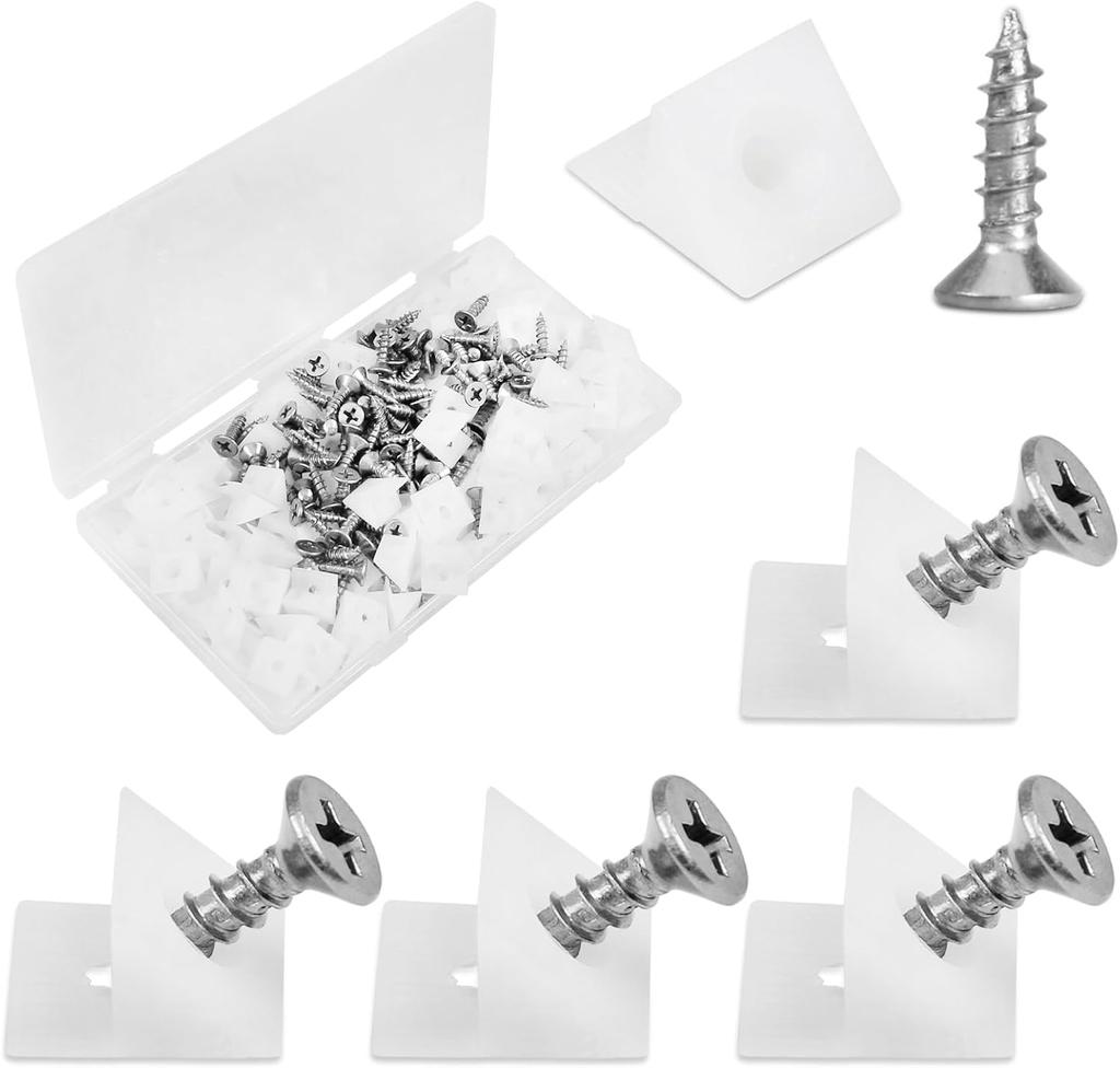 120Pcs Drawer Bottom Support Brackets,Fixing Mending Wedges,Drawer Reinforcement Repair Kit for Furniture Sagging Drawer