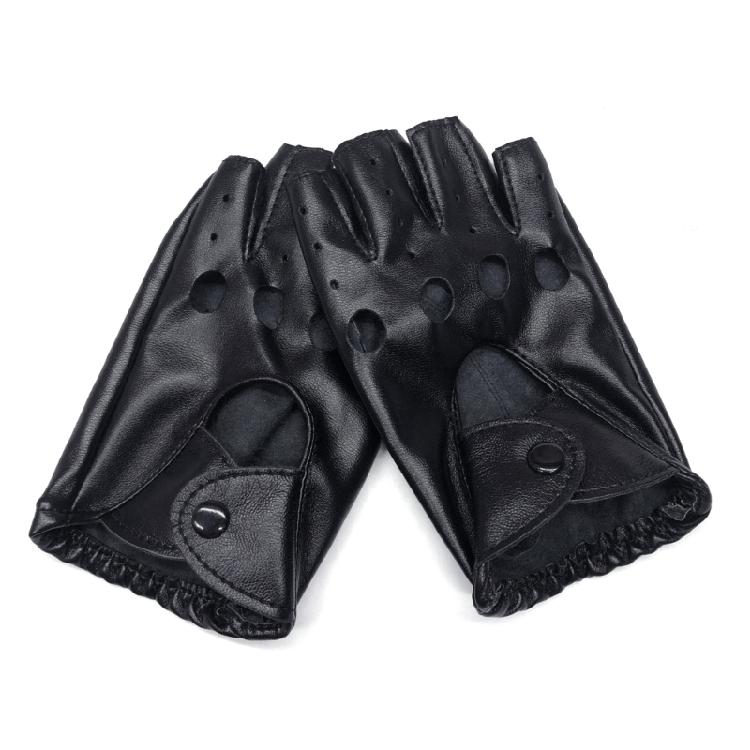 Punk Half Finger Gloves Mesh Accents Rebellious Style Perfect Raves Themed Parties