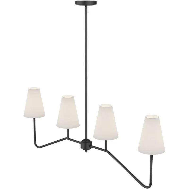 

Американский ретро подвесной светильник для гостиной, абажур из льна, спальня, современный подвесной светильник, украшение дома, островные светильники Cold White