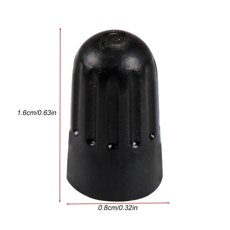 Black Plastic Tire Valve Stem Caps for TR20008 TPMS, Universal Tire Valve Long Caps for Car, Truck, SUV, Bike and Motorcycle