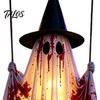 Trick or Treat Party Supply Hanging Swing Ghost Halloween Decoration, Spooky Light Up Large Swinging Front Porch Holiday Display with Blood Fabric for