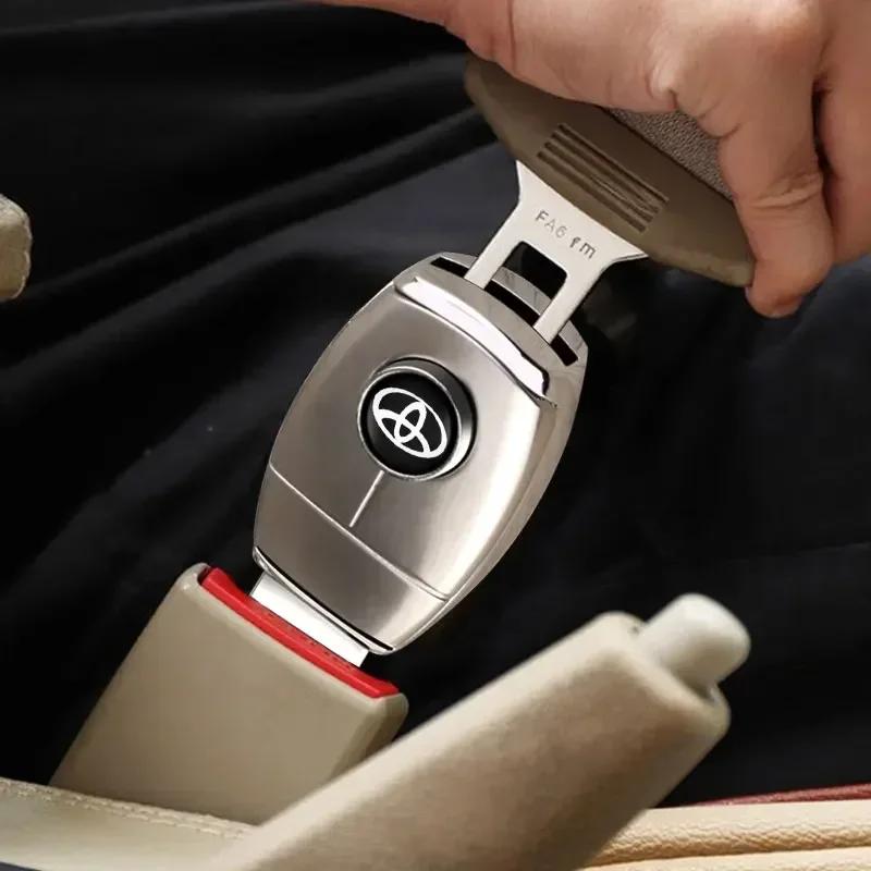 1/2PCS Car Seat Belt Clip Extension Plug Buckle Car Accessories for Toyota TRD GR C-hr Prado Rav4 Yaris Hilux Prius Avensis Corolla Camry