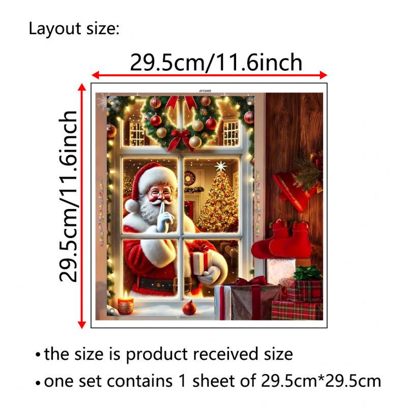 

Mysterious Santa Claus Wall Stickers: Self-Adhesive Holiday Decor