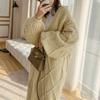 Women Long Sleeve Long Hooded Cardigans Sweater Loose Knitted Sweaters Cardigan Outwear Coat