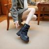 Short Boot with Tube-shaped Legs, New Style, Thick Sole, Retro Short Boots, Women's Shoes