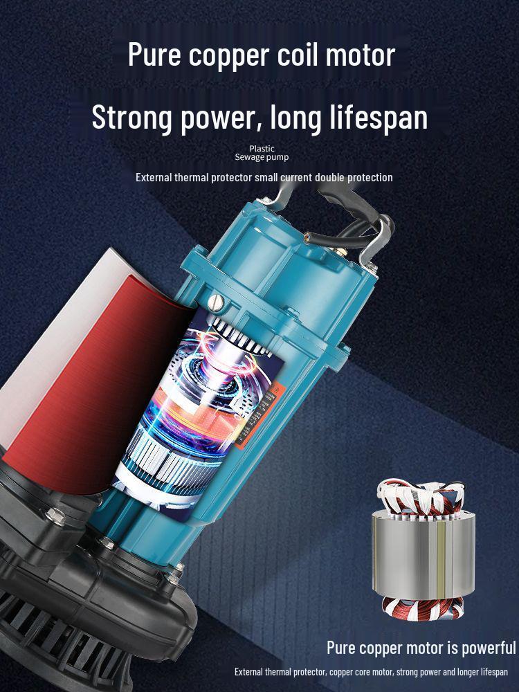 220V High Head Acid & Alkali Resistant Submersible Sewage Pump for Corrosive Environments