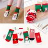 Children's Christmas Terry Socks Plush Thick Warm Omfortable Cartoon Santa Snowflake Baby Boys and Girls Med Tube Sock