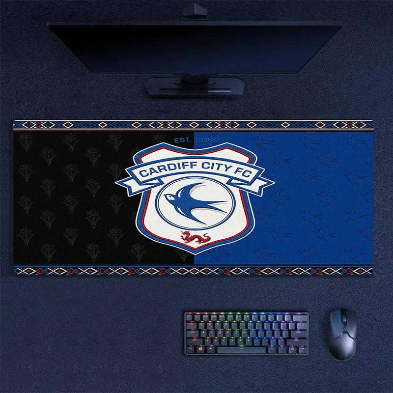 Cardiff City FC Color Mouse Pad Large Gaming Table Cushion Non-slip Laptop Tablet Big Mousepad XXL Mat Mini PC Playmat With Lock edge