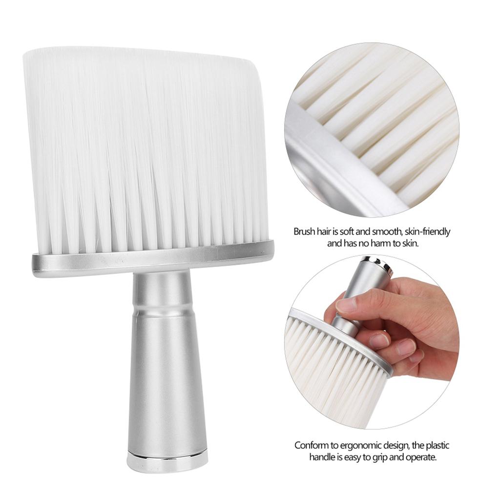 Portable Neck Face Hair Remover Brush Hair Dust Cleaning Sweeping Brush (Black)