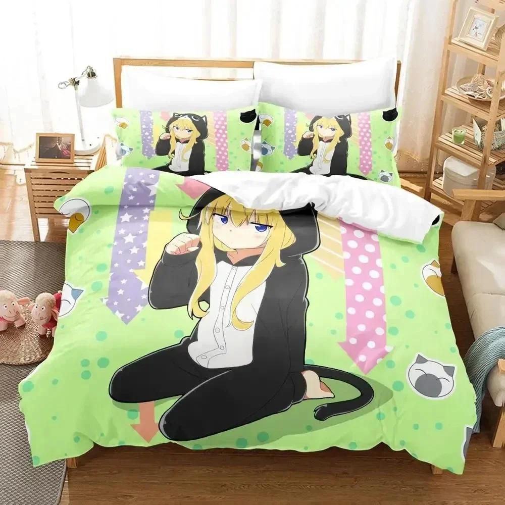 Anime Gabriel Dropout Bedding Set Duvet Cover Bed Set Quilt Cover Pillowcase Comforter King Queen Size Boys Adult Bedding Set
