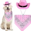 New Pink Pet Cowboy Hat Party Birthday Set Cowboy Pet Supplies West Side Warped Edge Cowboy Hat