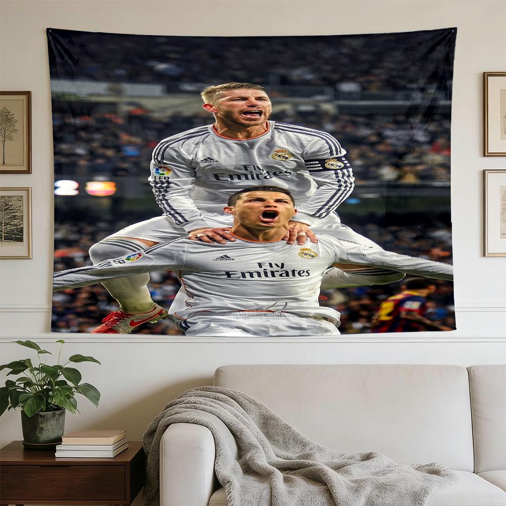 Ronaldo's Manchester Celebration Large Wall Tapestry,Ideal for Office Backdrops, Holiday Gifts, Home Decor (Living Room, Bedroom, Dorm, Parties), and