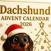Christmas Gifts for Relatives 2026 Dachshund Advent Calendar, 24 Days 3D Collectible Dog Figures, Home Holiday Atmosphere Decor Puppy Ornaments