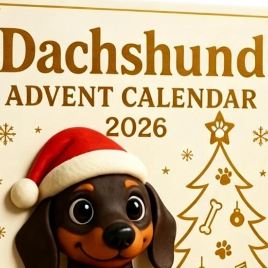 Christmas Gifts for Relatives 2026 Dachshund Advent Calendar, 24 Days 3D Collectible Dog Figures, Home Holiday Atmosphere Decor Puppy Ornaments
