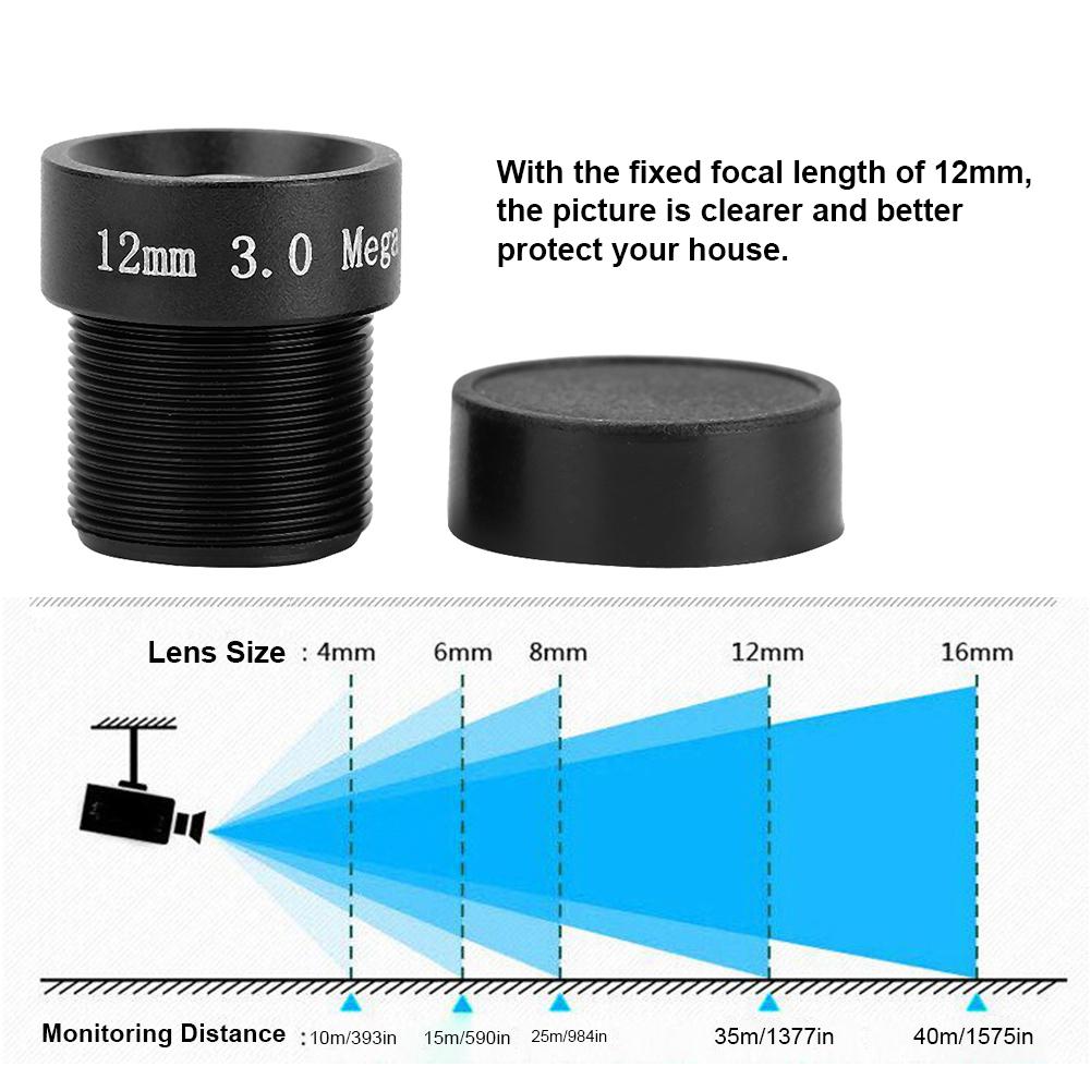 CCTV 3MP 12mm Focal-Length Board Lens Smart Surveillance Replacement Parts for Security Camera