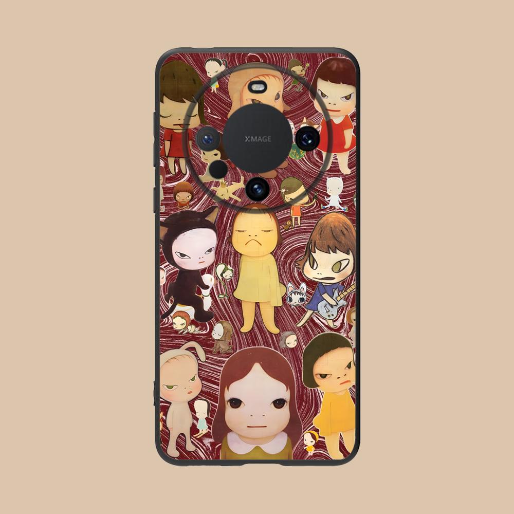 Anime Yoshitomo Nara Phone Case for Huawei Mate 60 50 40 30 20 10 Pro Plus Lite E 5G Colorful Printing Cover Cover Luxury Pretty