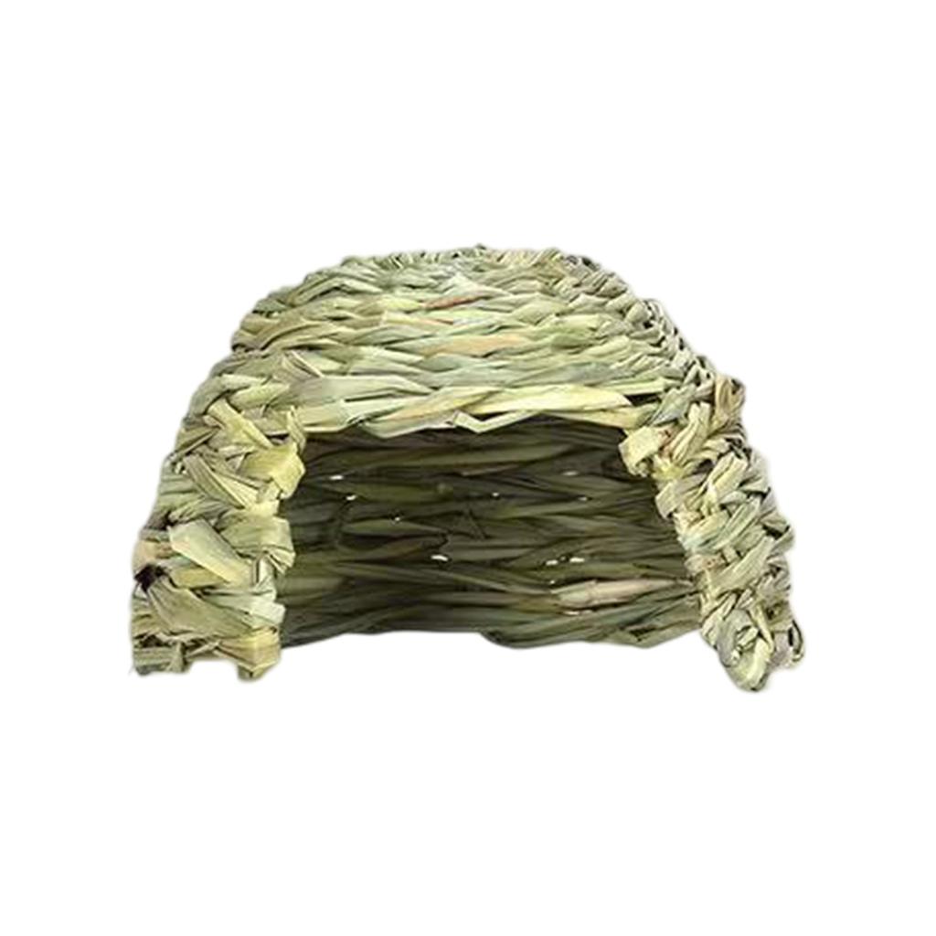 Guinea Pig Grass House Handwoven Natural Straw Cave House for Small Animal Hideout for Hamster Hedgehog Chinchillas