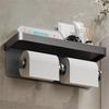 Portarotolo di Carta Igienica in Lega di Alluminio Montaggio a Parete per Bagno WC Porta Carta Telefono Scaffale Scaffale per Rotolo di Asciugamani Accessori