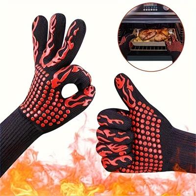 1 Stück, Hochtemperaturbeständige Handschuhe, Feuerfest und Flammenhemmend, Mikrowellenofen, Isolierendes Backen, Silikon Anti-Rutsch