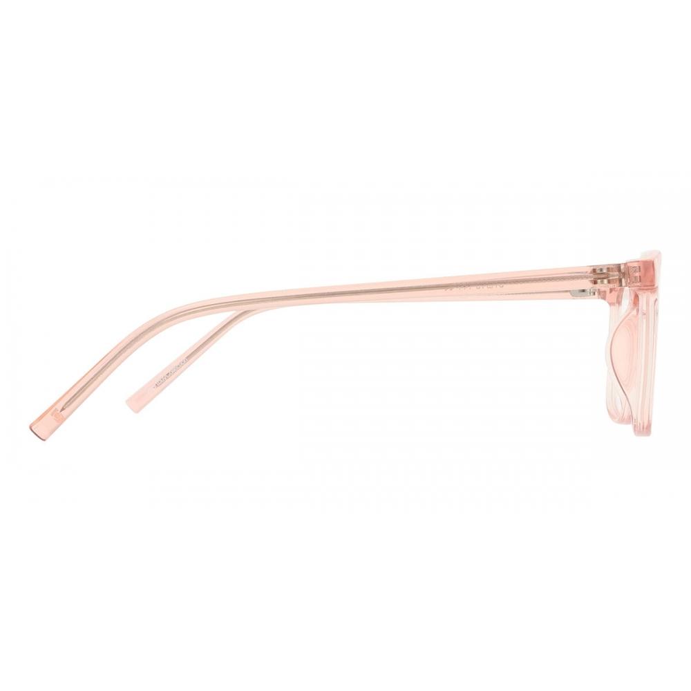Full Rim Square Transparent Pink Smartbuy Collection Leonidas Cp124c Fashion Unisex Eyeglasses
