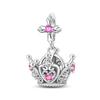 Copper Metal Princess Crown Charm Bead Component Cake Trojan Bead Component Pendant Bead Component Compatible With Authentic Original Necklace