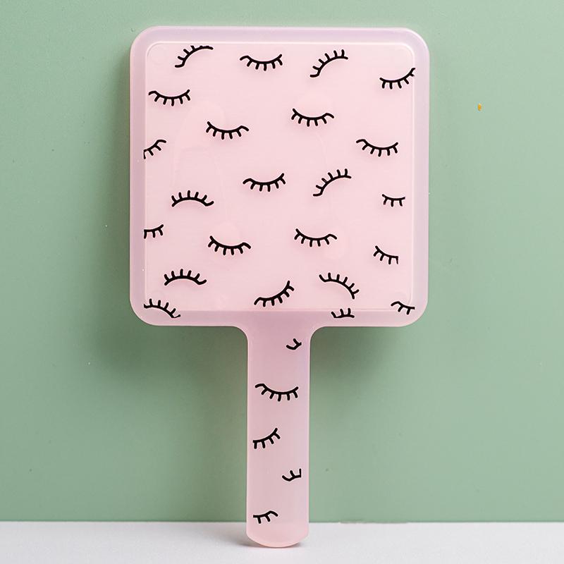 Kirpik Uzatma El Makyaj Aynası Kare Makyaj Makyaj Aynası Saplı El Aynası Spa Salonu Kompakt Aynalar