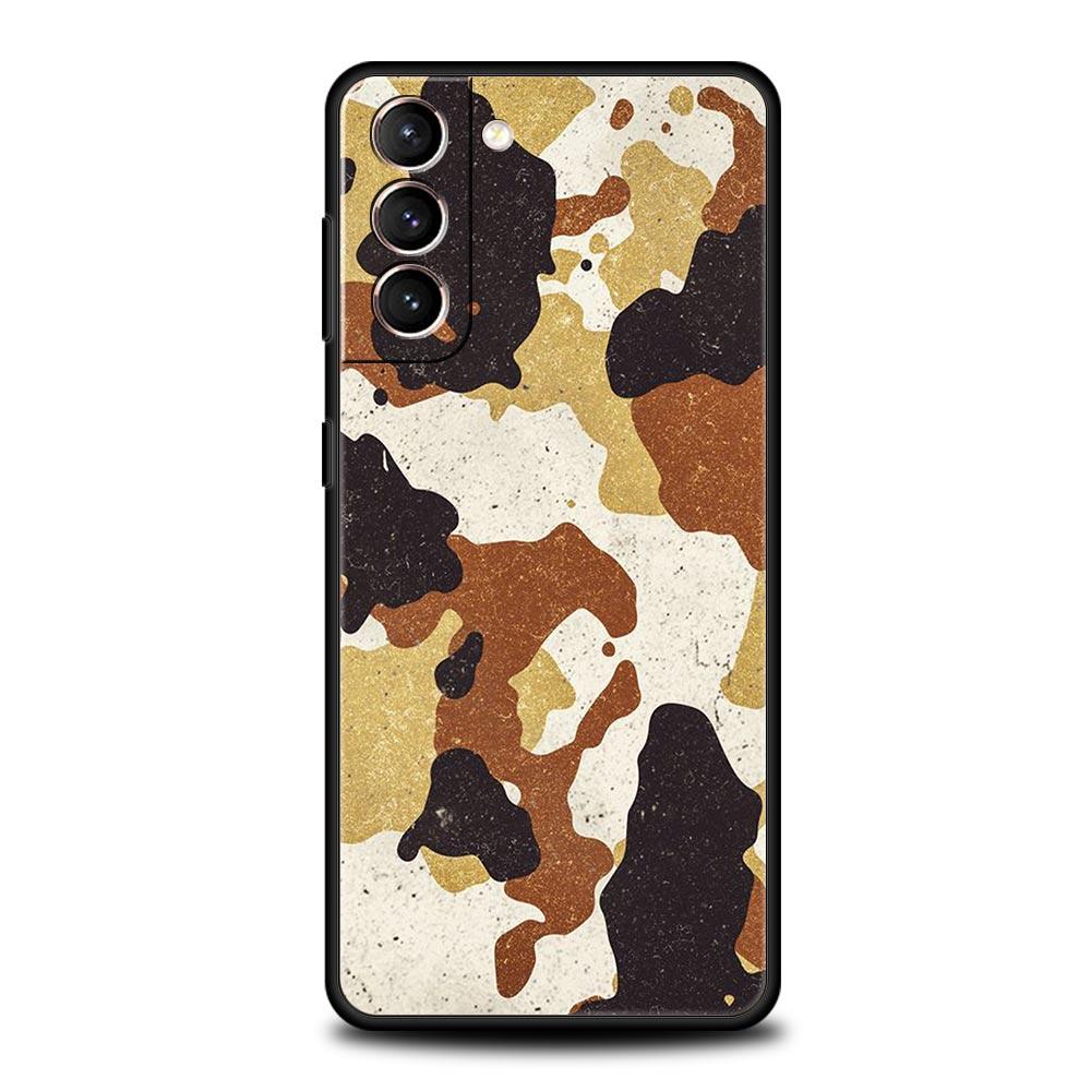 

Цветной камуфляжный черный камуфляжный силиконовый чехол для телефона Samsung Galaxy S23 S22 S21 S20 FE Ultra 5G S10 S10E S9 S8 Plus 10 20 Cover Samsung S23