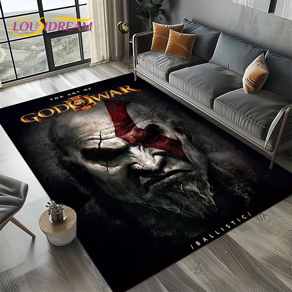 27 Stile Kratos God of War Giochi Tappeto Tappetino Cartone Animato per Soggiorno Camera da Letto Casa Decorazione Divano, Tappeto Area Bambini Tappetino Antiscivolo
