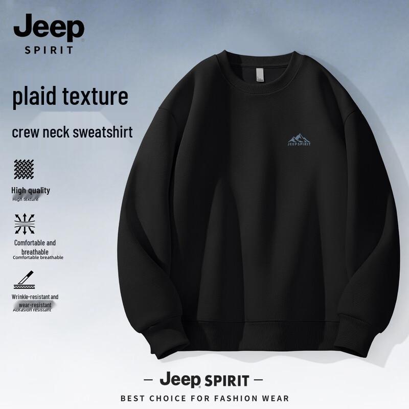 JEEP SPIRIT Men s 2025 Fall Casual Crewneck Sweatshirt