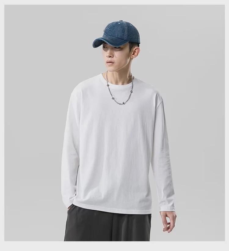 Men's Korean Style Long Sleeve Pullover Sweatshirt for Teens