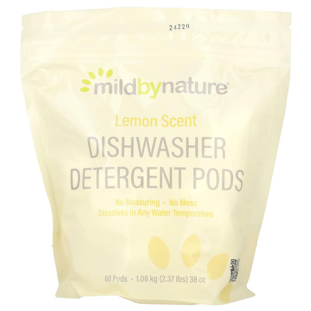 Automatic Dishwasher Detergent Pods, Lemon Scent, 60 Count, 1.08 Kg (2.37 Lb)