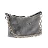 Miu Miu Miu Spirit Faux Crystal Decor Detachable Chain Satin Shoulder Tote Bag Women handbags Black 5BC103-2D5H-F0002-V-OOO
