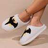 Winter bat halloween slippers household indoor non-slip thermal cotton slippers winter