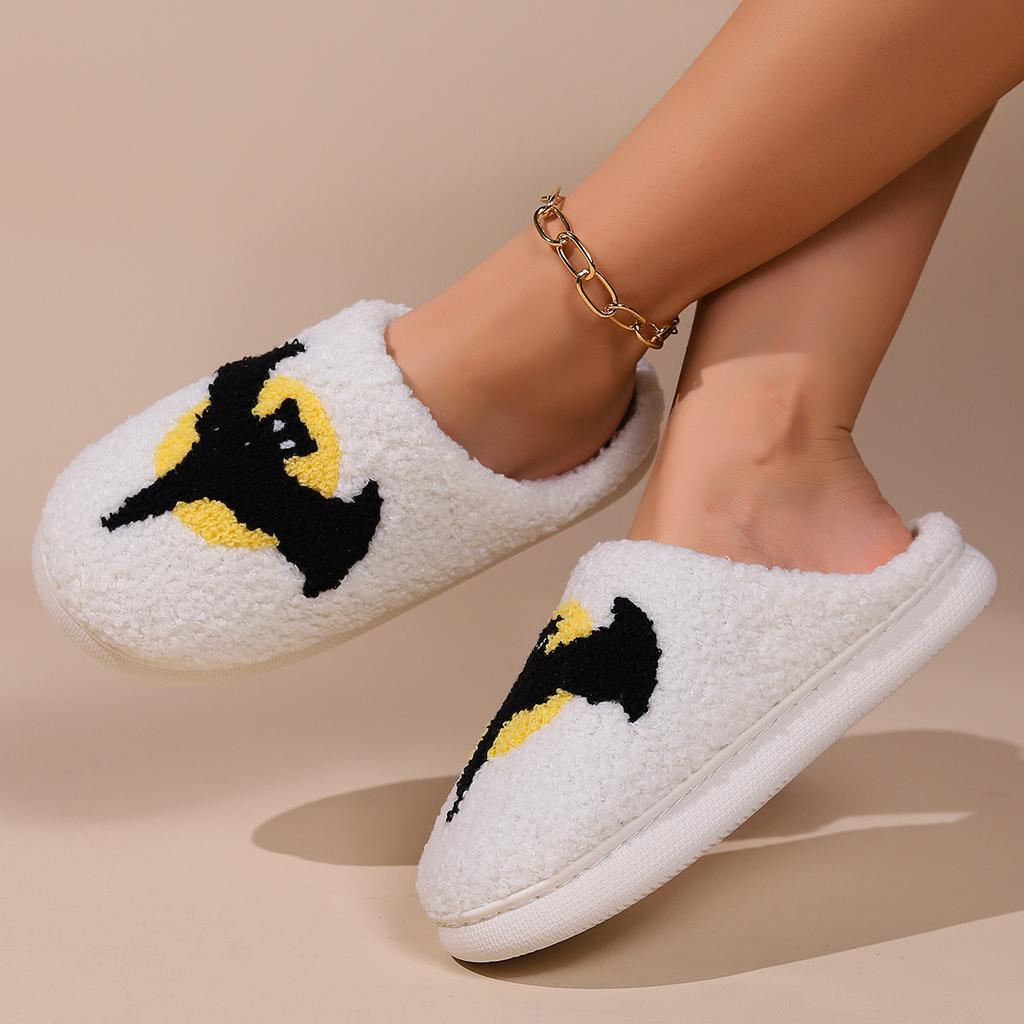 Winter bat halloween slippers household indoor non-slip thermal cotton slippers winter
