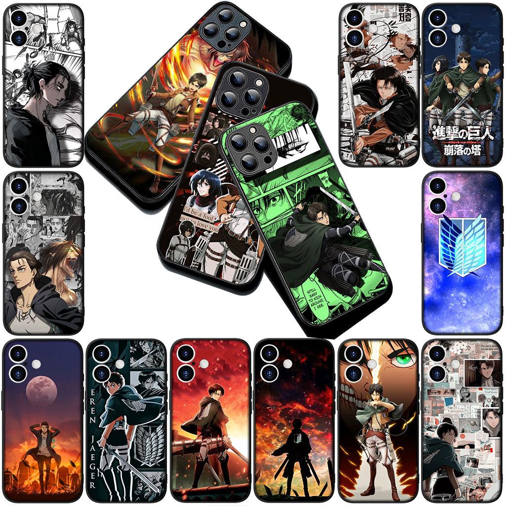 Phone Cover for Samsung Galaxy S22 S21 S20 FE Ultra Plus A07 A17 A15 A16 A25 A57 A37 Case Comics Attack on titan levi Eren