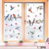 2 Sheets 40pcs Wall Sticker Reusable Branches Flower Bird Butterfly Static Decorative Decals