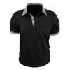 Men's Loose Threaded Cuffs Short,sleeved Men's Casual Lapel Button Top