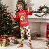 Print Cute Family Set Pajamas, Home Clothes, Family Set Long Sleeve Top Pants Set