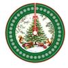 Snowflake Print Christmas Tree Skirt Santa Claus Printed Christmas Decoration  Home Holiday