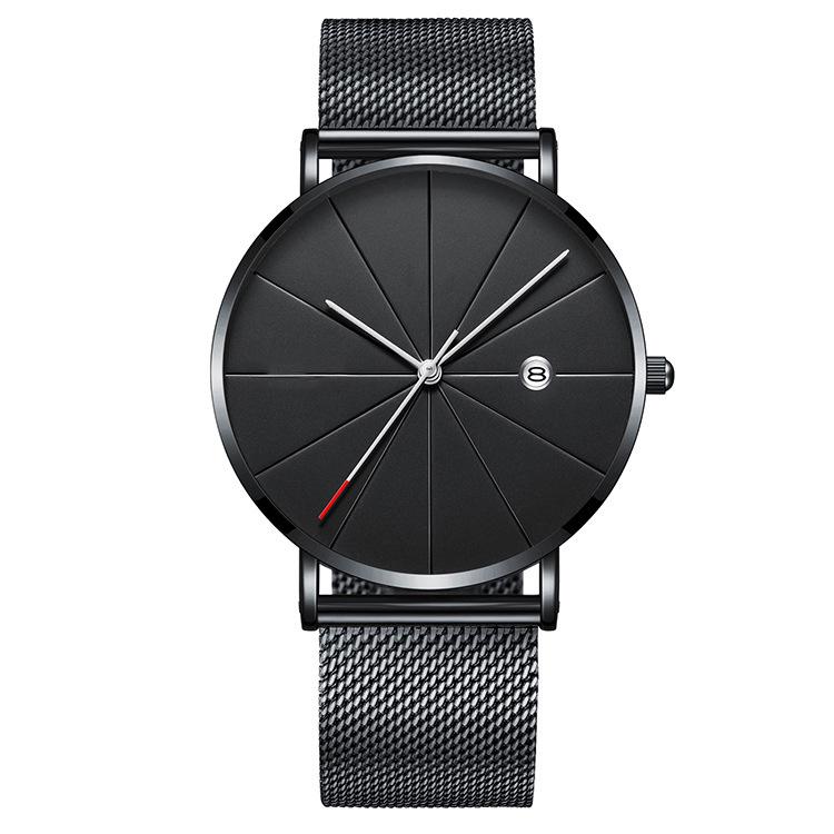 Men's Cross-Border Fashion Mesh Strap Quartz Watch - Casual Business Gift