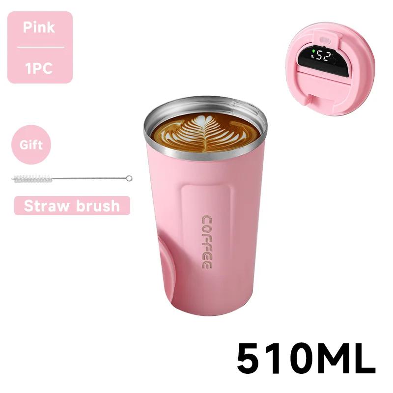 Thermo Cafe Coffee Mug Car Thermos Mug 380ML Travel Thermo Cup for Tea Water Coffee Double Stainless Steel