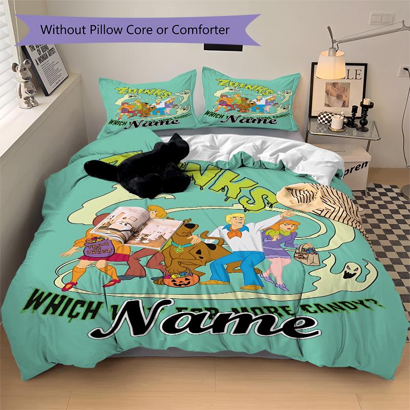 Custom Textile Tom Jerry Bedding 3 Piece Set HD Print Duvet Cover Pillowcases for Teens Adult Bedroom Decoration