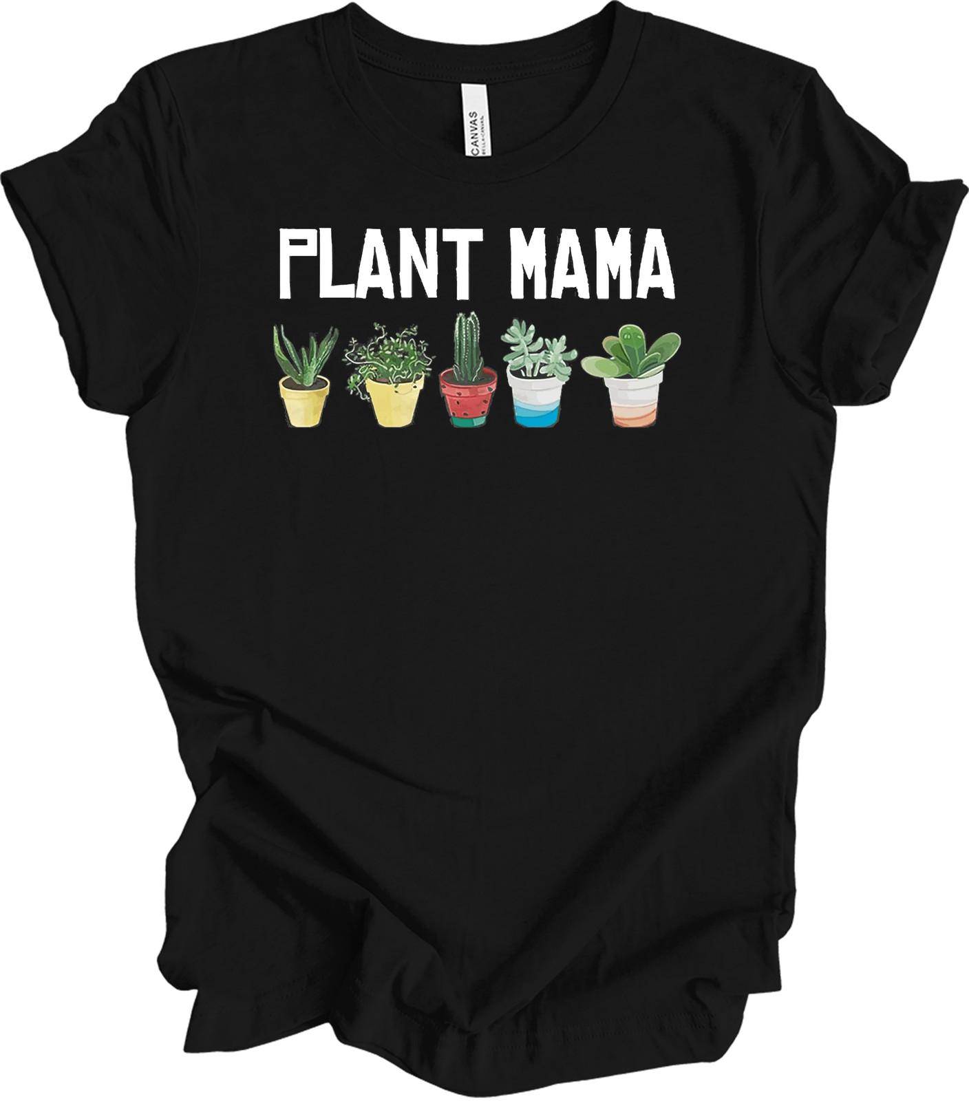 Plant Mama T-Shirt - Cute Potted Plants Design XXXL