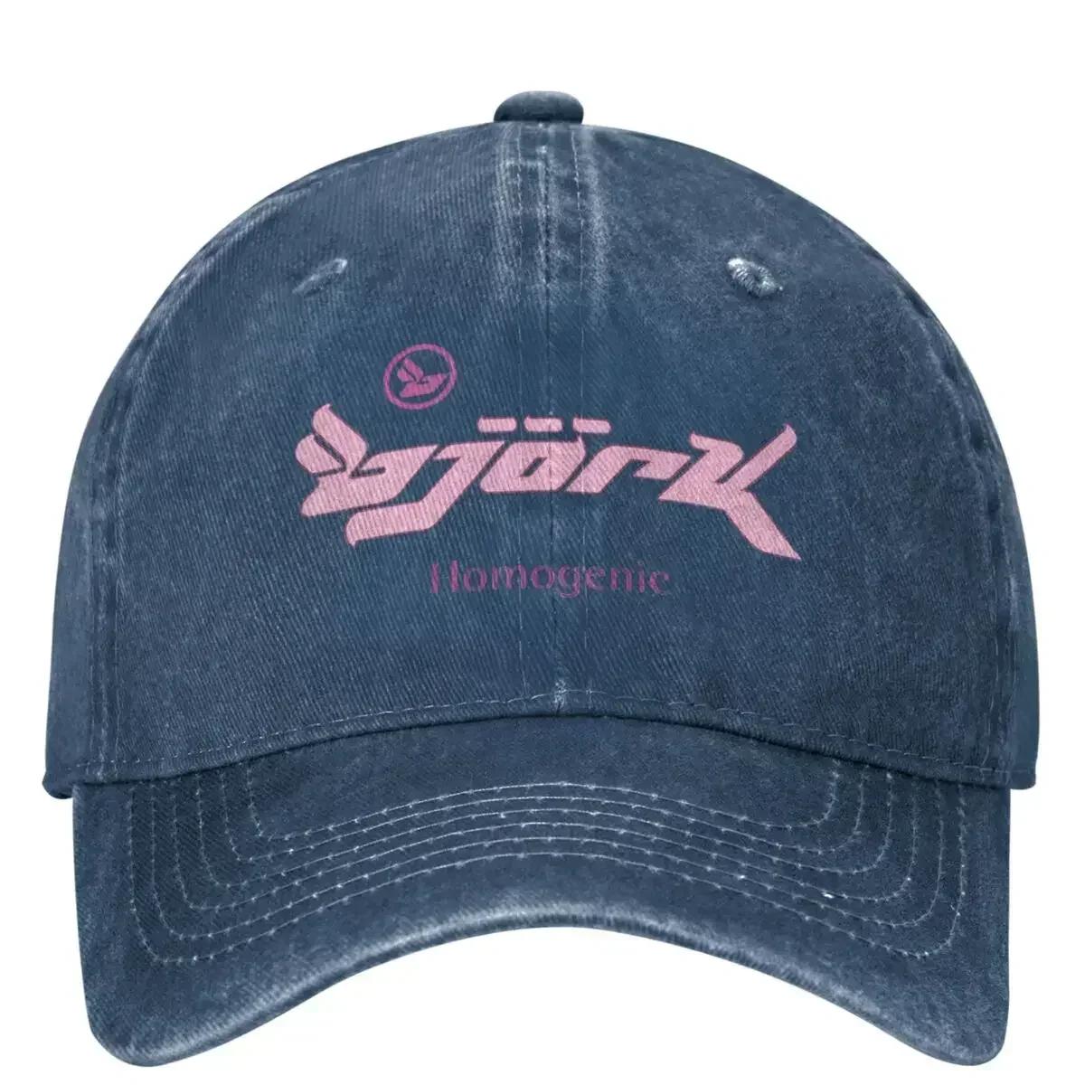 

Bjork Homogenic Logo Pink Baseball Caps Stuff Vintage Distressed Casquette Headwear Unisex Travel Adjustable Hats Cap One Size