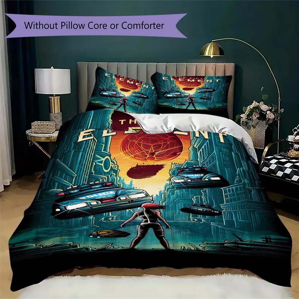 The Fifth Element Pattern Bedding,Quilt Set Quilt Cover Pillowcase Home Birthday Gift (1*duvet cover+2*pillowcase,without core)SSJT0917004