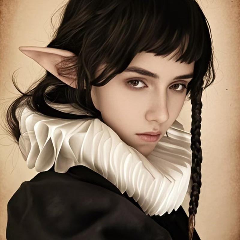 Löstagbar volangkrage Retro Ralph falsk krage Kostym Cosplay Halskrage